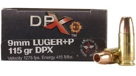 COR-BON Handgun Ammunition 9mm Luger (+P) 115 gr DPX 1275 fps 20/box