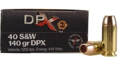 COR-BON Handgun Ammunition .40 S&W 140 gr DPX 1200 fps 20/box