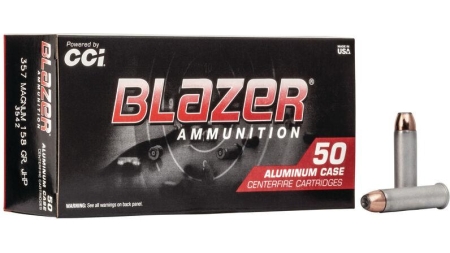 CCI Blazer Aluminum Handgun Ammunition .357 Mag 158 gr JHP 1150 fps 50/ct
