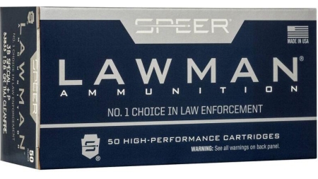 Speer Lawman Clean-Fire Handgun Ammunition .38 Spl(+P) 158gr TMJ 900 fps 50/ct