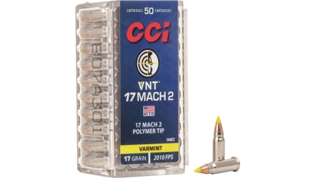 CCI Varmint Rimfire Ammunition .17 Mach 2 17 gr VNT 2010 fps 50/ct