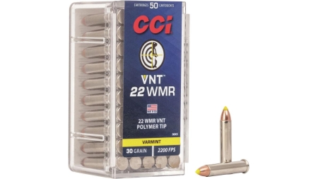CCI Varmint Rimfire Ammunition .22 WMR 30 gr VNT 2200 fps 50/ct