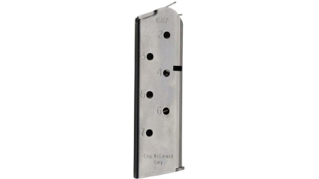 Chip McCormick Shooting Star Officer's 1911 Handgun Magazine .45 ACP Stainless Steel 7/rd