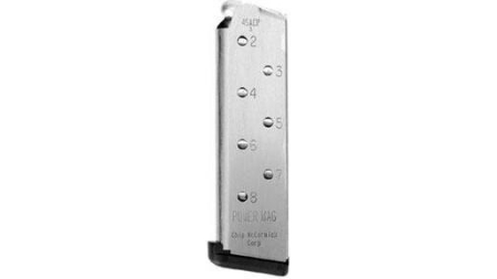 Chip McCormick 1911 Power Mag Handgun Magazine .45 ACP Stainless Steel 8/rd
