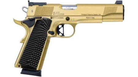Chiappa 1911 Empire Handgun .45 ACP 8rd Magazines (2) 5" Barrel Gold with Black Grip