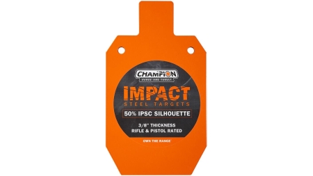 Champion Impact Steel Silhouette Target 50% IPSC Rifle Rated Orange