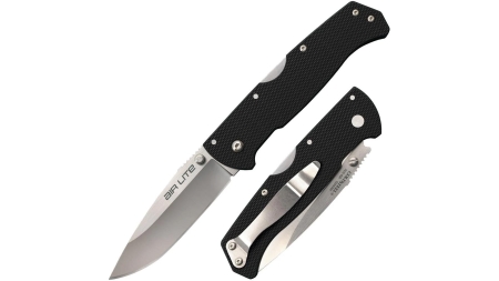 Cold Steel Air Lite Lockback Knife Drop Point 3-1/2" Blade Black G-10