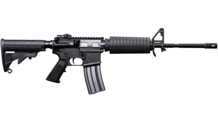 Bushmaster M4 Patrolman's Flat Top Rifle 5.56 NATO 10rd Magazine 16" Barrel Black CA  Compliant