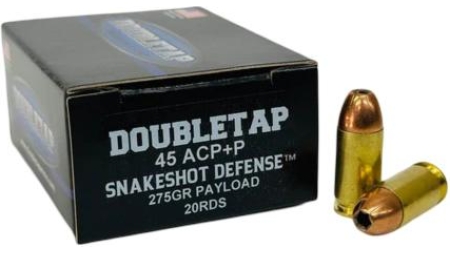 Double Tap DT SnakeShot Handgun Ammunition .45 ACP(+P) 275gr JHP 20/ct