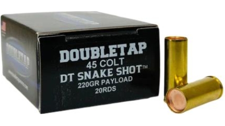 Double Tap DT SnakeShot Handgun Ammunition .45 Colt 220gr #9 Shot 1000 fps 20/ct