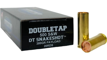 Double Tap DT Snake Shot Handgun Ammunition .500 S&W 380gr #9 Shot 1000 fps 20/ct