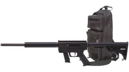 Just Right Carbine Gen3 Safe Takedown Rifle 9mm Luger 10rd Glock Style Magazine 17" Barrel Black 17in Thordsen Stock w/Slingpack