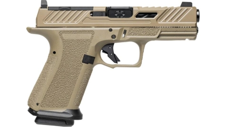 Shadow Systems CA Compliant MR920 Handgun 9mm Luger 10rd Magazine(2) 4" Spiral Black Barrel FDE Grip/Slide