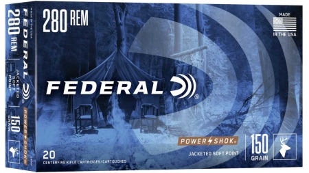 Federal Power-Shok Rifle Ammunition .280 Rem 150 gr SP 2890 fps - 20/ct