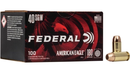 American Eagle Handgun Ammunition .40 S&W 180 gr. FMJ 1000 fps 100/ct