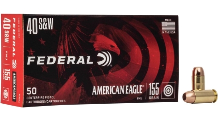 American Eagle Handgun Ammunition .40 S&W 155 gr FMJ 1160 fps 50/ct
