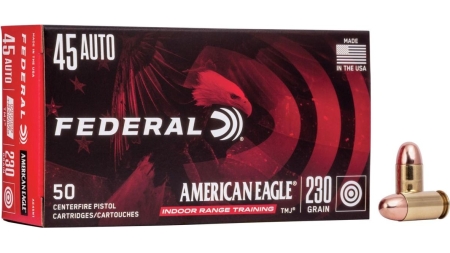 American Eagle IRT Handgun Ammunition .45 ACP 230 gr TMJ 850 fps 50/ct