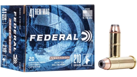 Federal Power-Shok Handgun Ammunition .41 Mag 210 gr JHP 1230 fps 20/box