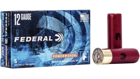 Federal Power-Shok Rifled Slug 12 ga 2 3/4" MAX 1 1/4 oz Slug 1520 fps - 5/ct