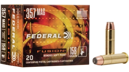 Federal Fusion Handgun Ammunition .357 Mag 158 gr FFSN 1240 fps 20/box