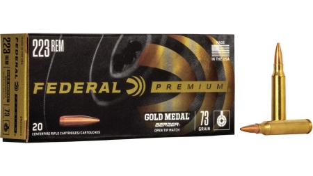Federal Gold Medal Berger Hybrid Rifle Ammunition .223 Rem 73 gr BTHP 2800 fps 20/ct