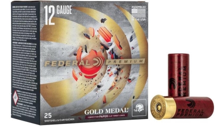 Federal Premium Gold Medal Paper Shotshells 12ga 2-3/4" 1oz 1330 fps #8 25/ct
