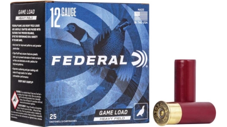 FEDERAL GAME-SHOK HEAVY FIELD 12GA 2-3/4" 3-1/4DE 1-1/4OZ 4 AMMO 25RD