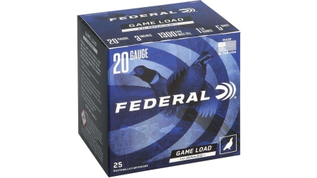 FEDERAL GAME-SHOK HI-BRASS LEAD SS 20GA 3" 3DR 1 1/4OZ 5 AMMO 25RD