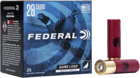 Federal Game-Shok Heavy Field Load Shotshells 28ga  2-3/4" 1 oz #5 1220 fps 25/ct