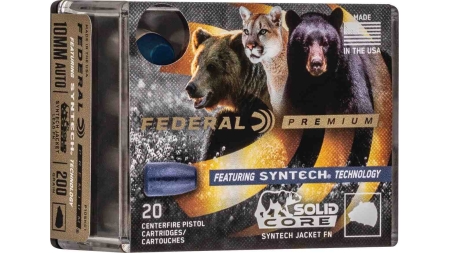 Federal Solid Core Handgun Ammunition 10mm Auto 200 gr TSJ 20/ct