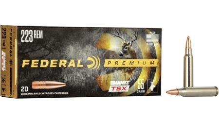 Federal Barnes TSX Rifle Ammunition .223 Rem 55gr 3200 fps 20/ct