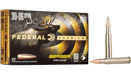 Federal Classic Hunter Berger Hybrid Rifle Ammunition .30-06 Sprg 168 gr BTHP 2800 fps 20/ct
