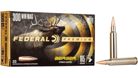 Federal Classic Hunter Berger Hybrid Rifle Ammunition .300 Win Mag 185 gr BTHP 2950 fps 20/ct