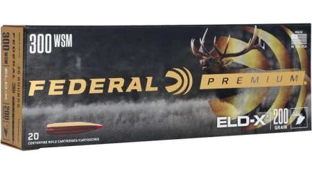 Federal Premium ELD-X Rifle Ammunition .300 WSM 200gr PT 2820 fps 20/ct