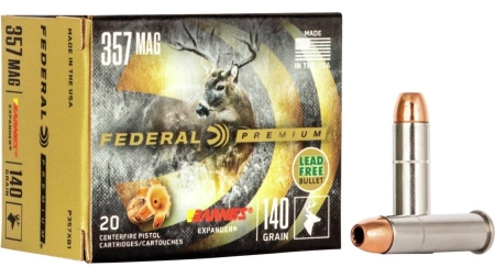 Federal Premium Vital-Shok Handgun Ammunition .357 Mag 140 gr BXP 1400 fps 20/box