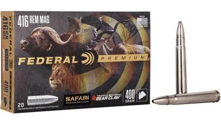Federal Premium Cape-Shok Rifle Ammunition .416 Rem Mag 400 gr TBBC 2400 fps - 20/ct