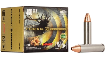 Federal Premium Vital-Shok Handgun Ammunition .460 S&W 275 gr BXP 1800 fps 20/box