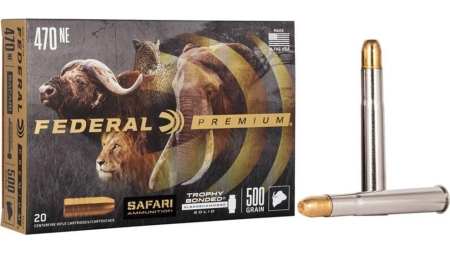 Federal Premium Cape-Shok Rifle Ammunition .470 Nitro 500 gr TBSS 2150 fps - 20/ct