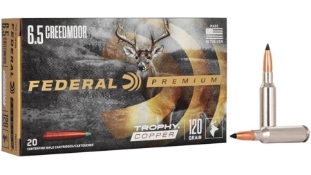 Federal Premium Trophy Copper Rifle Ammunition 6.5 Creedmoor 120gr TC 20/ct