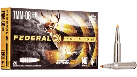 Federal Premium Vital-Shok Rifle Ammunition 7mm-08 Rem 140 gr TBT 2800 fps - 20/ct