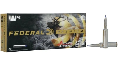 Federal Terminal Ascent Rifle Ammunition 7mm PRC 155 gr 3100 fps 20/ct