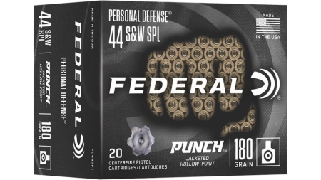 Federal Punch Handgun Ammunition .44 S&W 180 gr JHP 20/ct