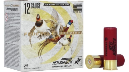 Federal Hevi-Bismuth Shotshells 12ga 3" 1-3/8oz 1450 fps #5 25/ct