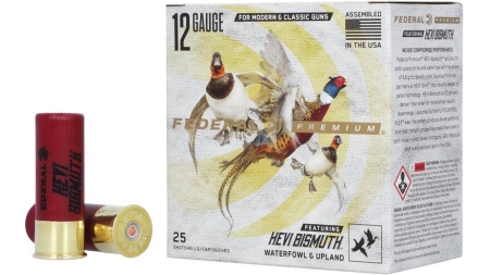Federal Hevi-Bismuth Shotshells 12ga 2-3/4" 1-1/4oz 1350 fps #3 25/ct