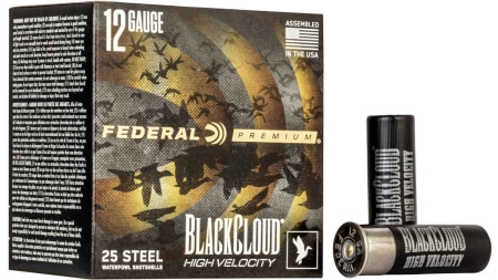 Federal Black Cloud FS Steel High Velocity Shotshells 12ga. 3" 1-1/8oz #4 1635 fps 25/ct