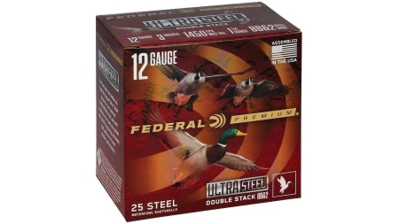 Federal Ultra Steel Shotshells 12ga 3" 1-1/4oz 1450 fps BB 10/ct