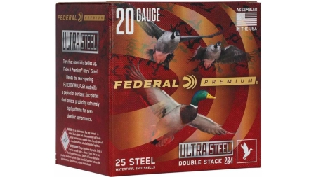 Federal Premium Ultra Steel Shotshells 20ga 3" 1oz 1400 fps #2 & #4 10/ct