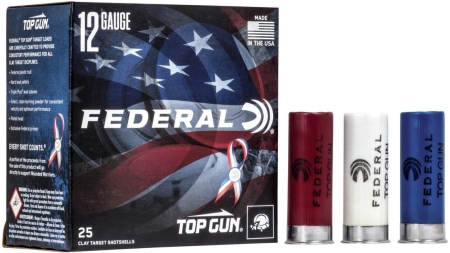 Federal Top Gun Target Shotshell 12 ga 2-3/4" 1-1/8 oz #8 1145 fps 25/ct
