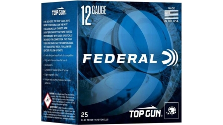 Federal Top Gun Sporting SS Shotshells 12ga 2-3/4" 1oz 1250 fps #8 250/ct Case