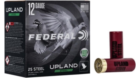 FEDERAL UPLAND STEEL 12GA 2 3/4IN 1 OZ 1330 FPS 7.5 PAPER WAD AMMO 25RD